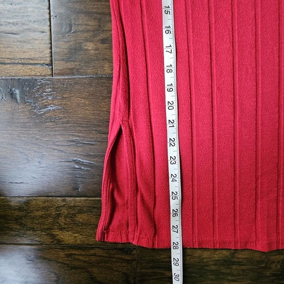 Anthropologie Red Knit Top Large - Picture 2 of 8